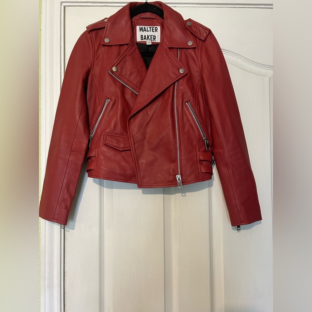 Walter Baker Liz Leather Moto Biker Jacket XS - Picture 5 of 16